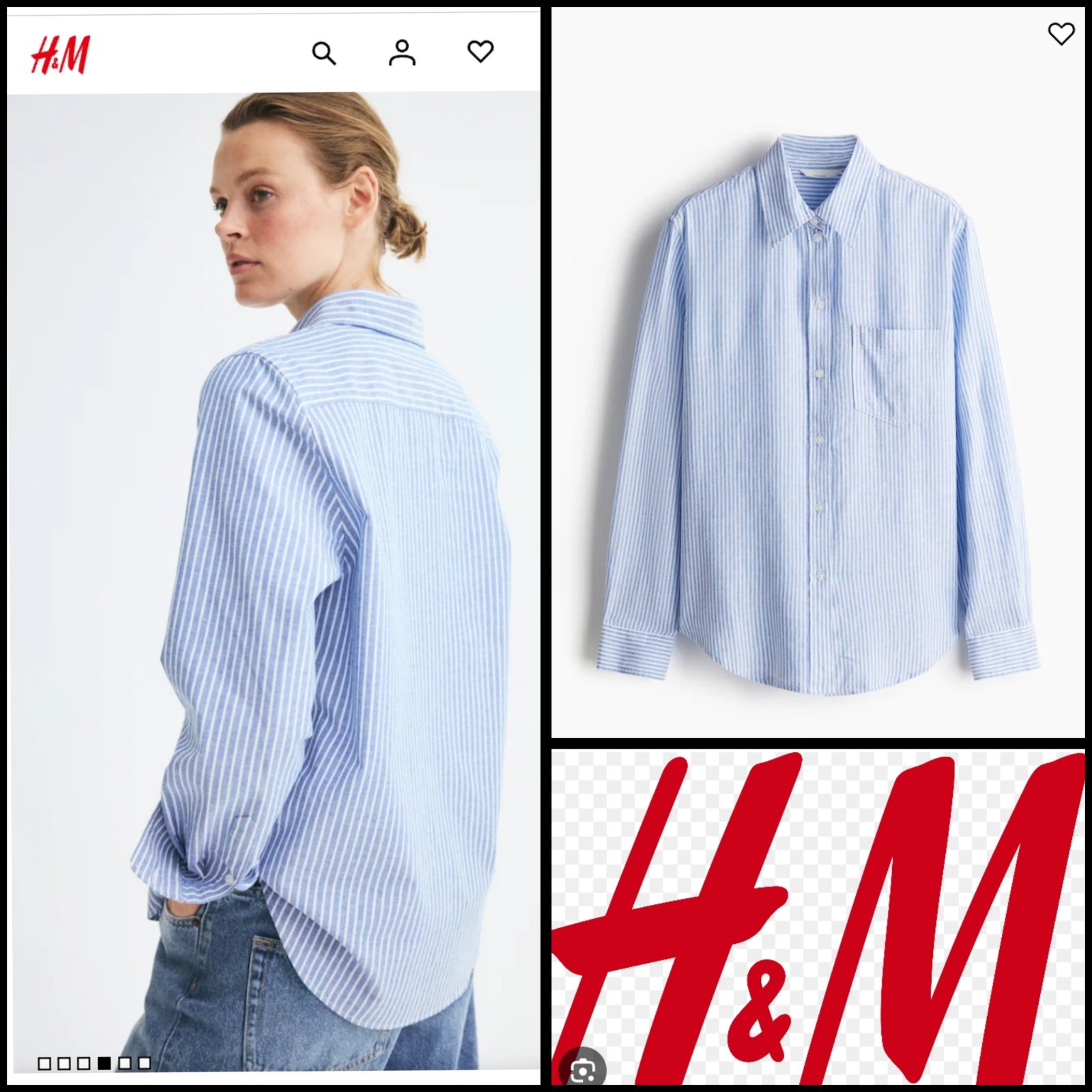 Chemise h&m 100% lin