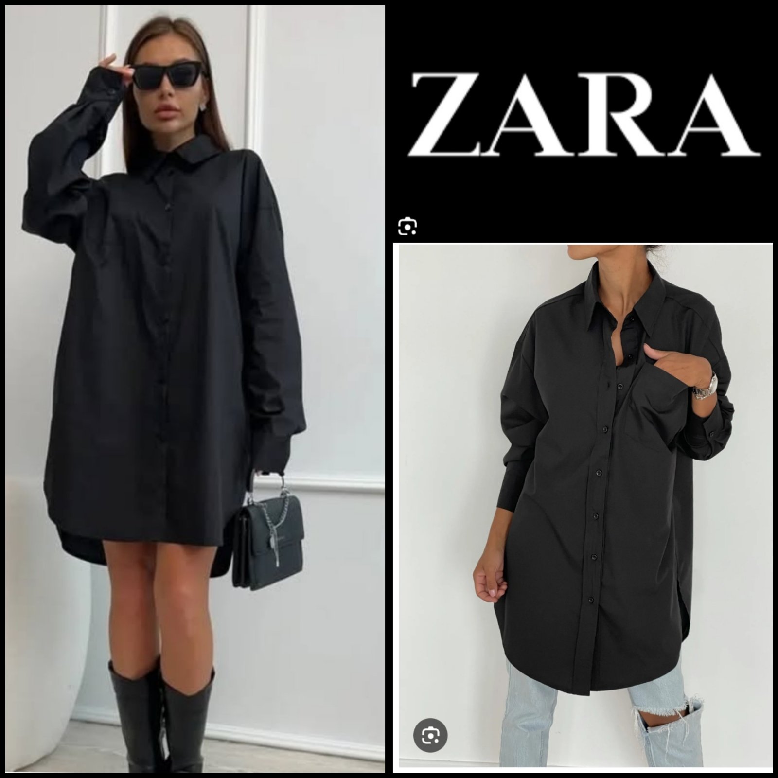 Jolie chemise zara overseize coton