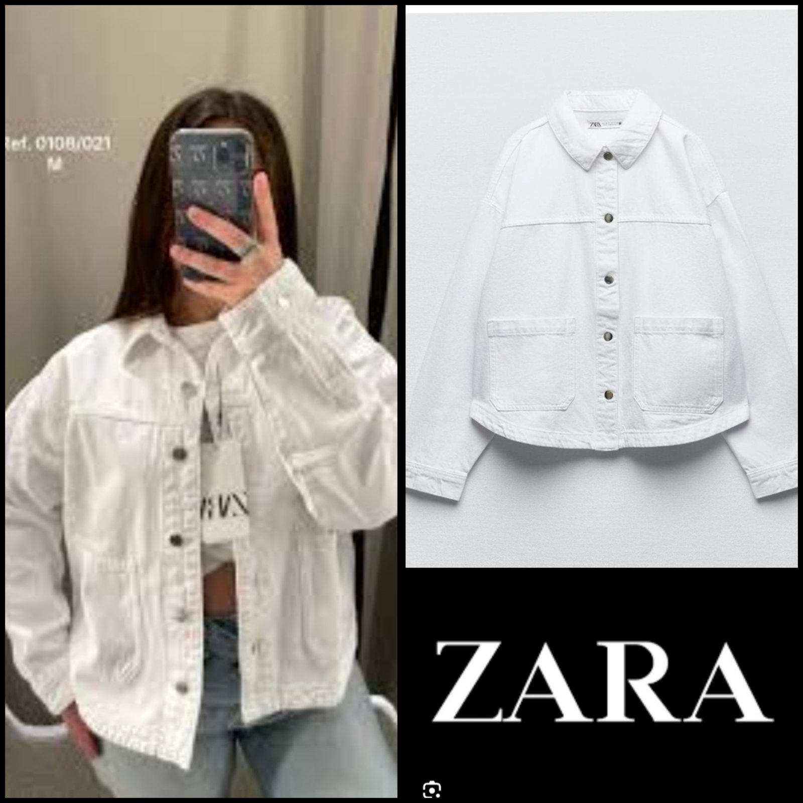 Veste en jean zara 