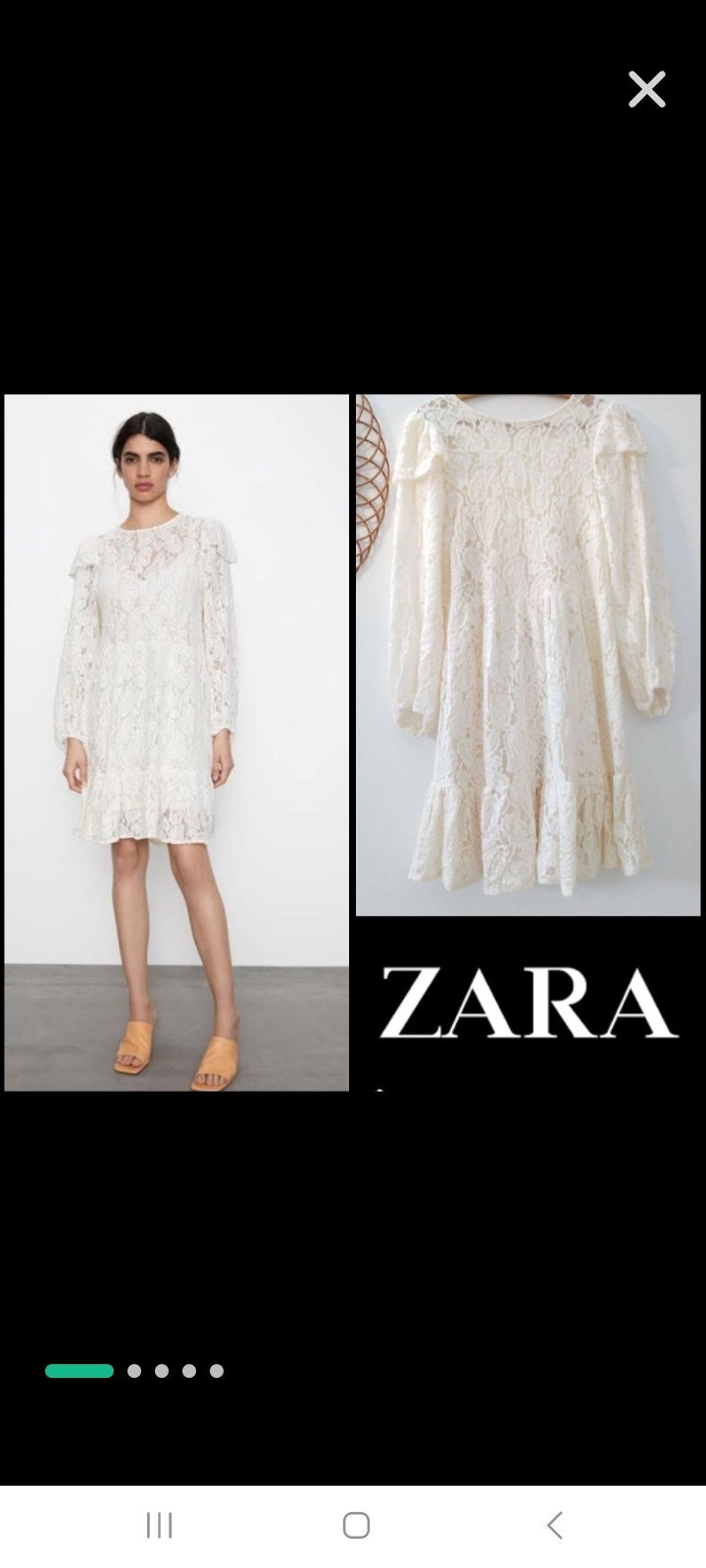 Jolie robe zara en dentelle 