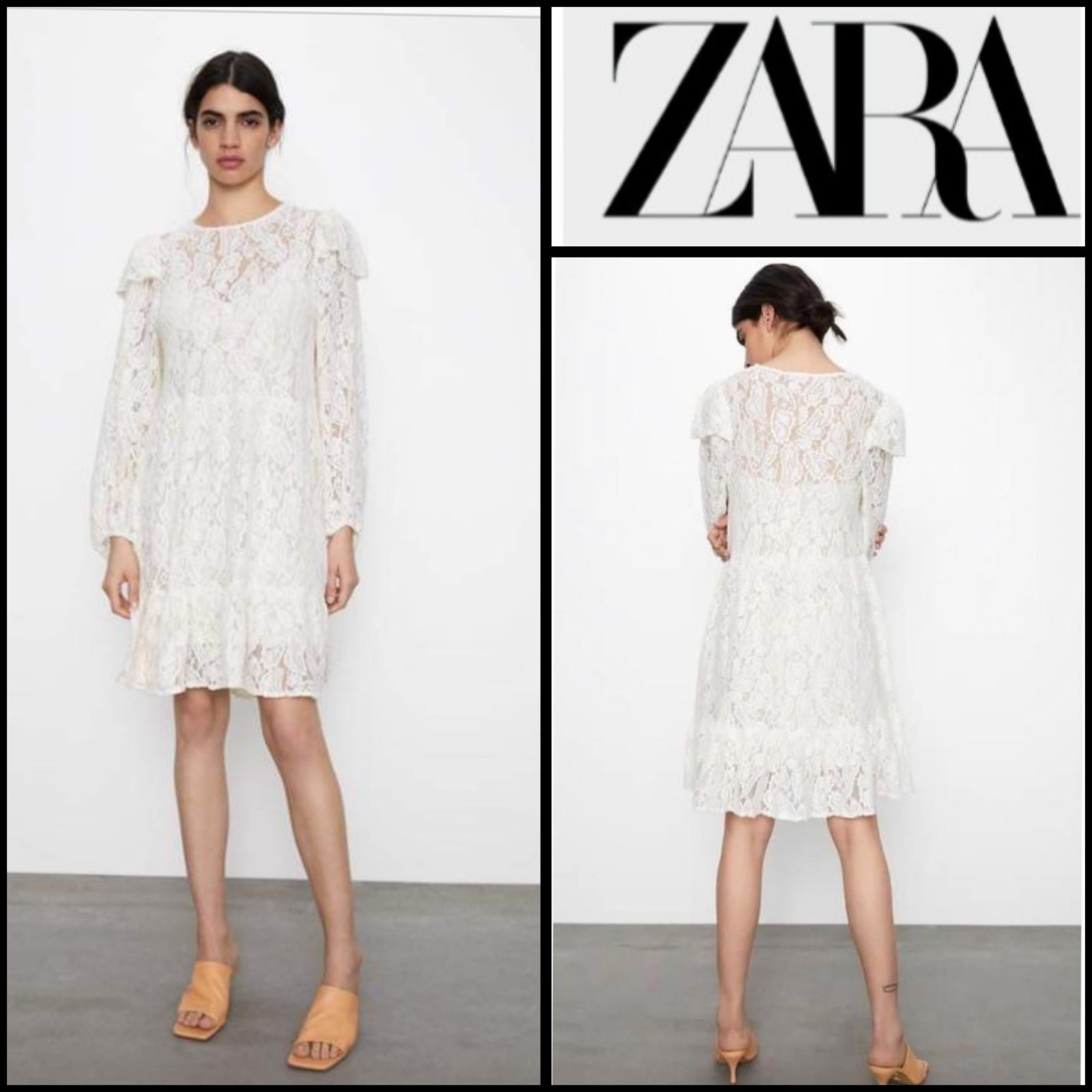 Jolie robe zara en dentelle 