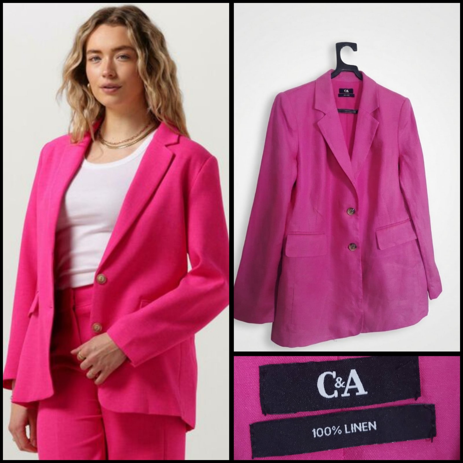 Magnifique blazer 100%lin C&A