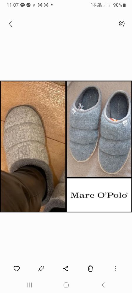 Des jolies pantoufles marc polo