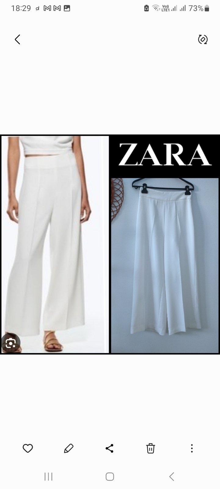Jolie pantalon large zara 