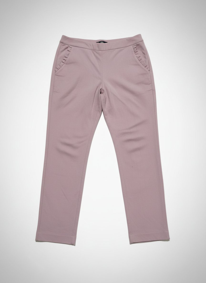 Lot de deux pantalon fuseau 38  le premier rose poudré le second beige