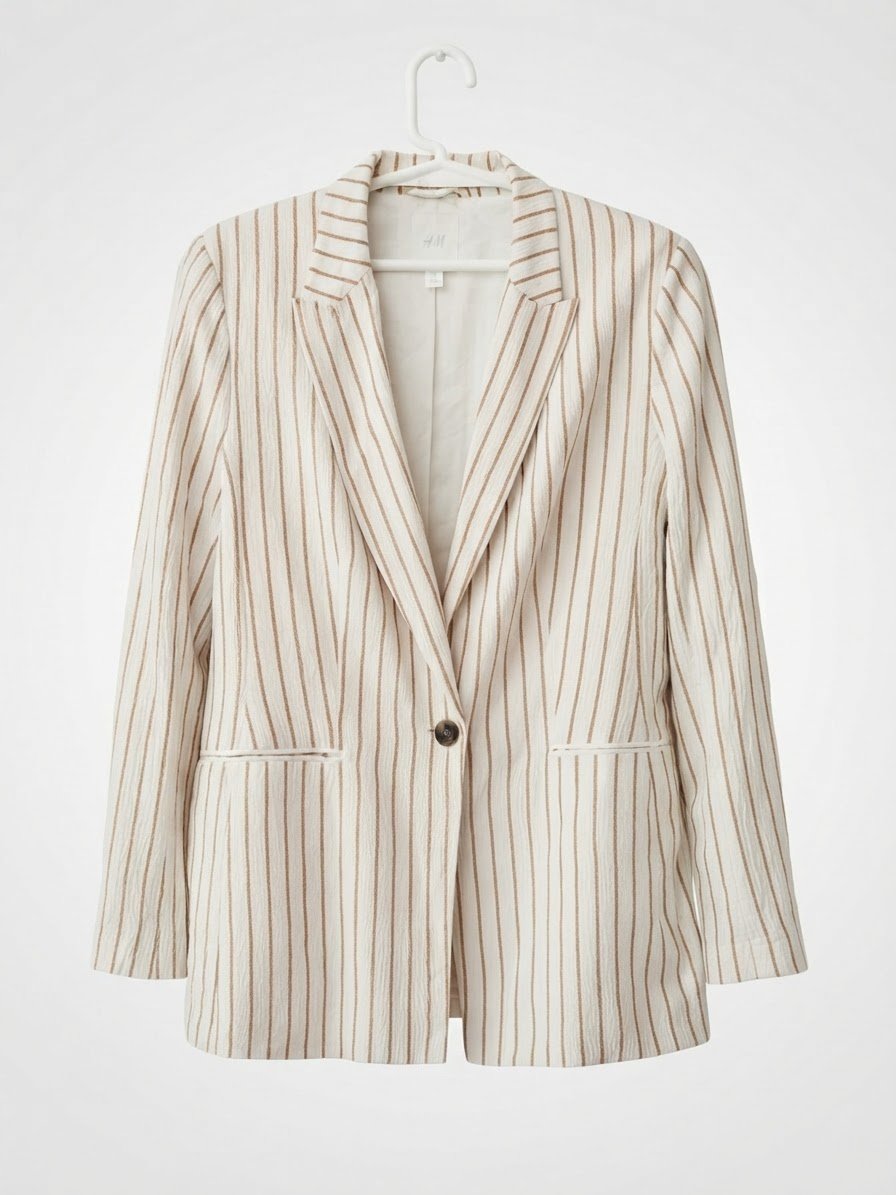 Veste beige à rayures HM taille 40/42