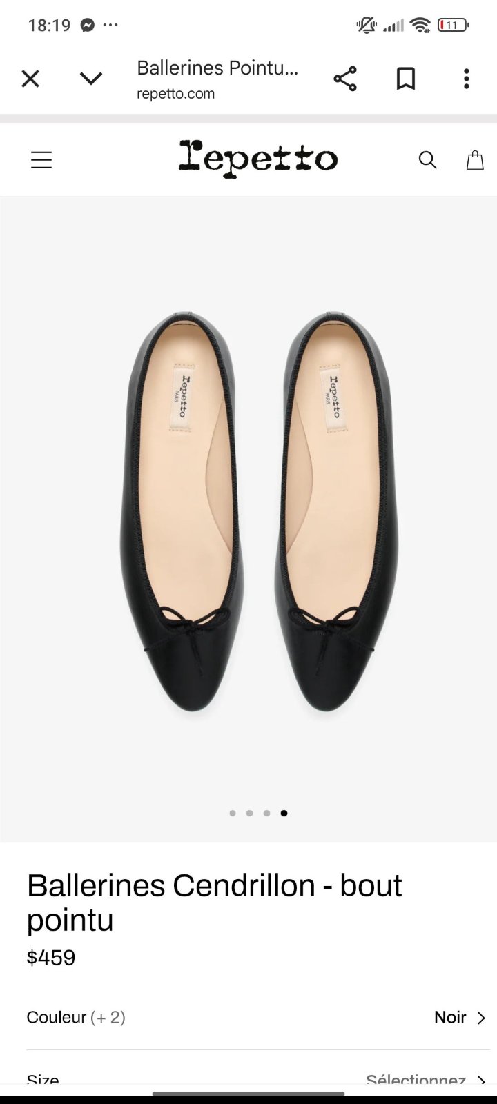 Ballerines Repetto bleu pointure 40 presque neuve 