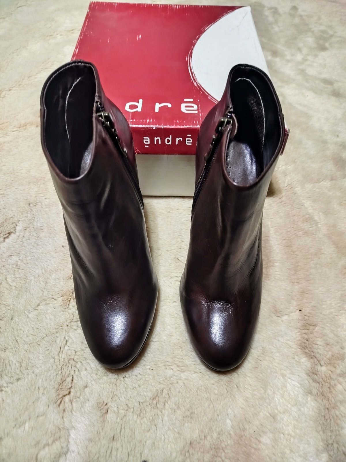 Bottines cuir marron André 38 avec boîte  acheté 129 Euro 