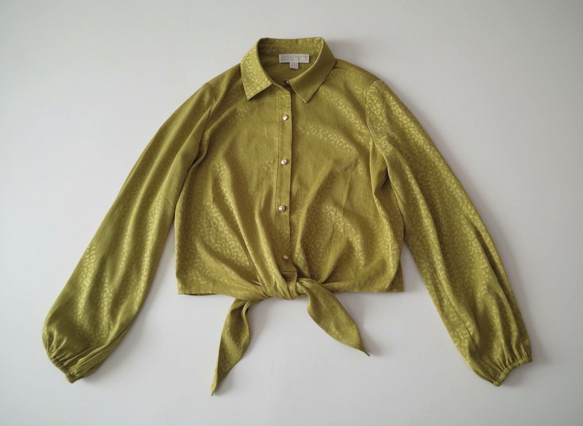 Tres chic chemise Michaël Kors jamais portée imprimé léopard vert pistache bouton imprimé Michaël Kors taille M