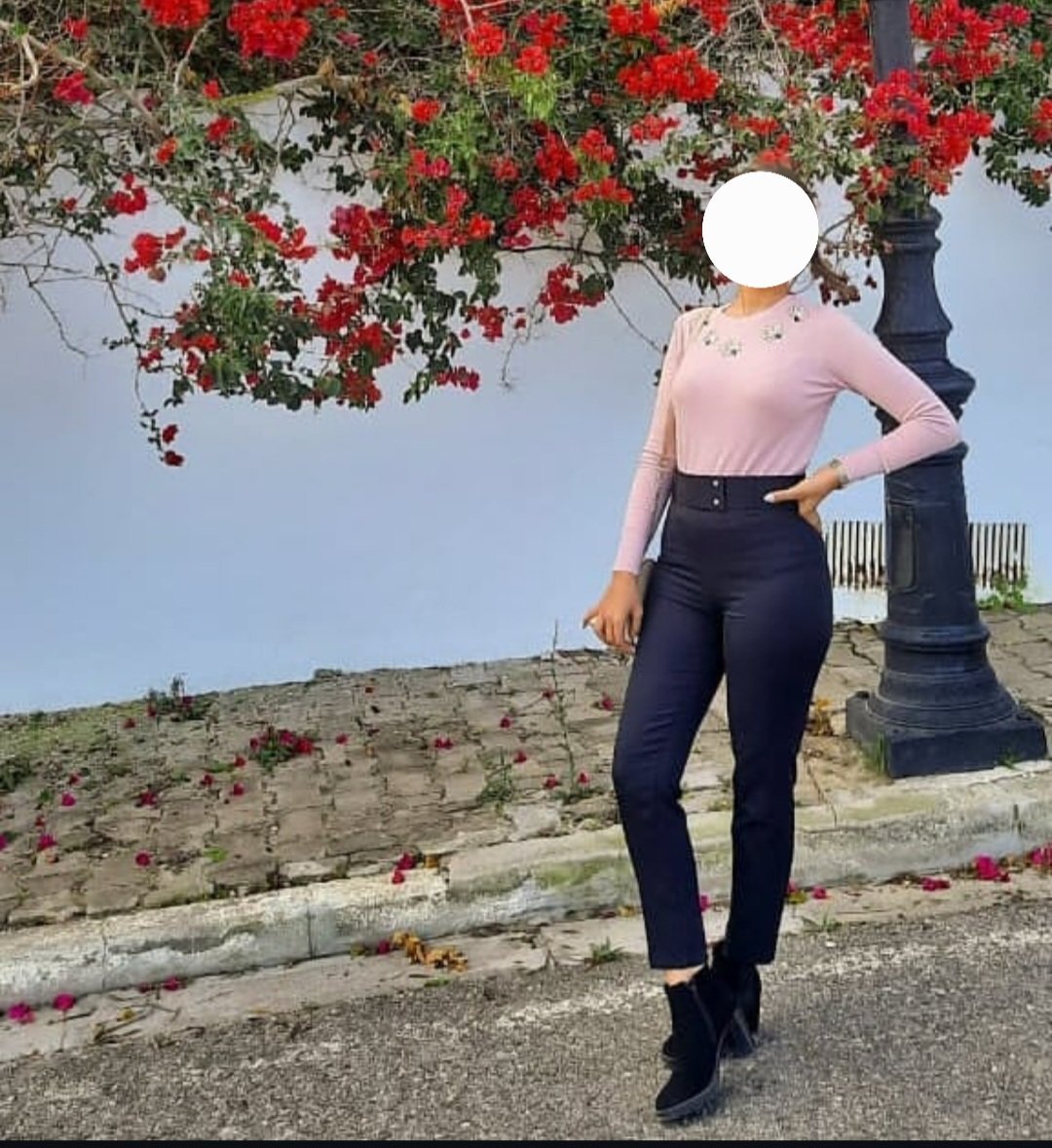 Pantalon pantacheville noir avec ceinture