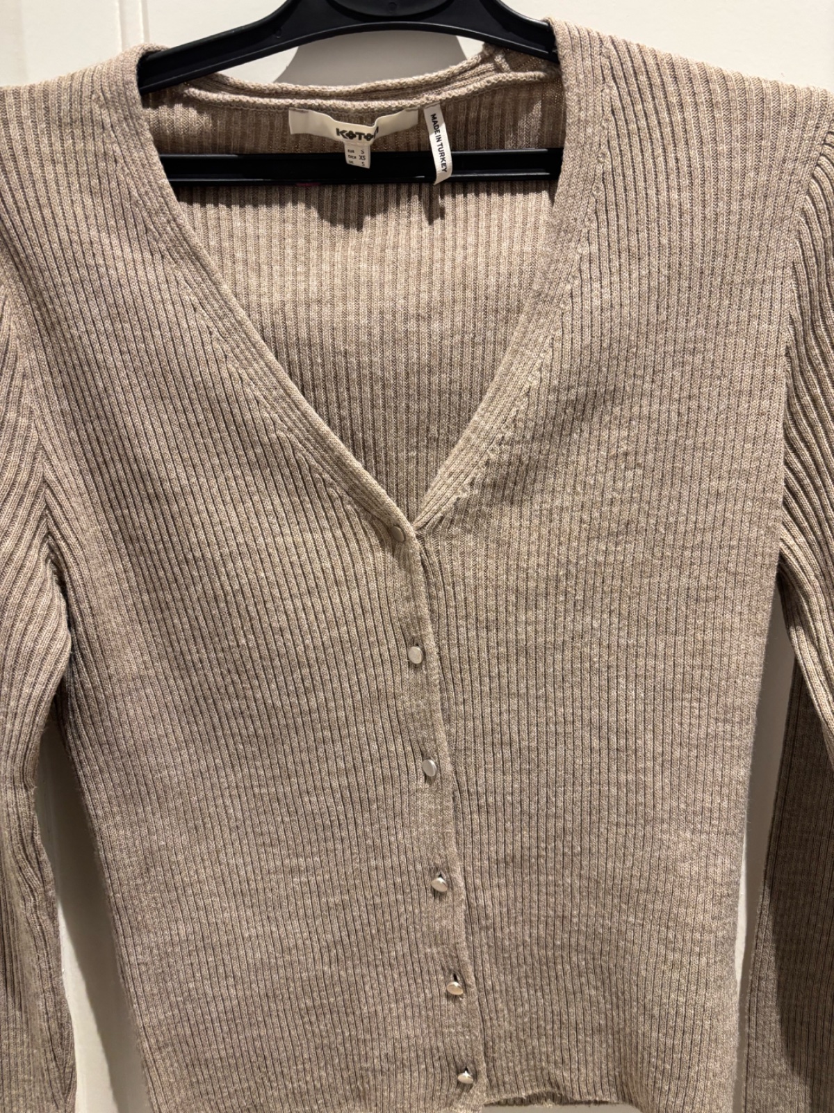 Gilet beige à boutons
