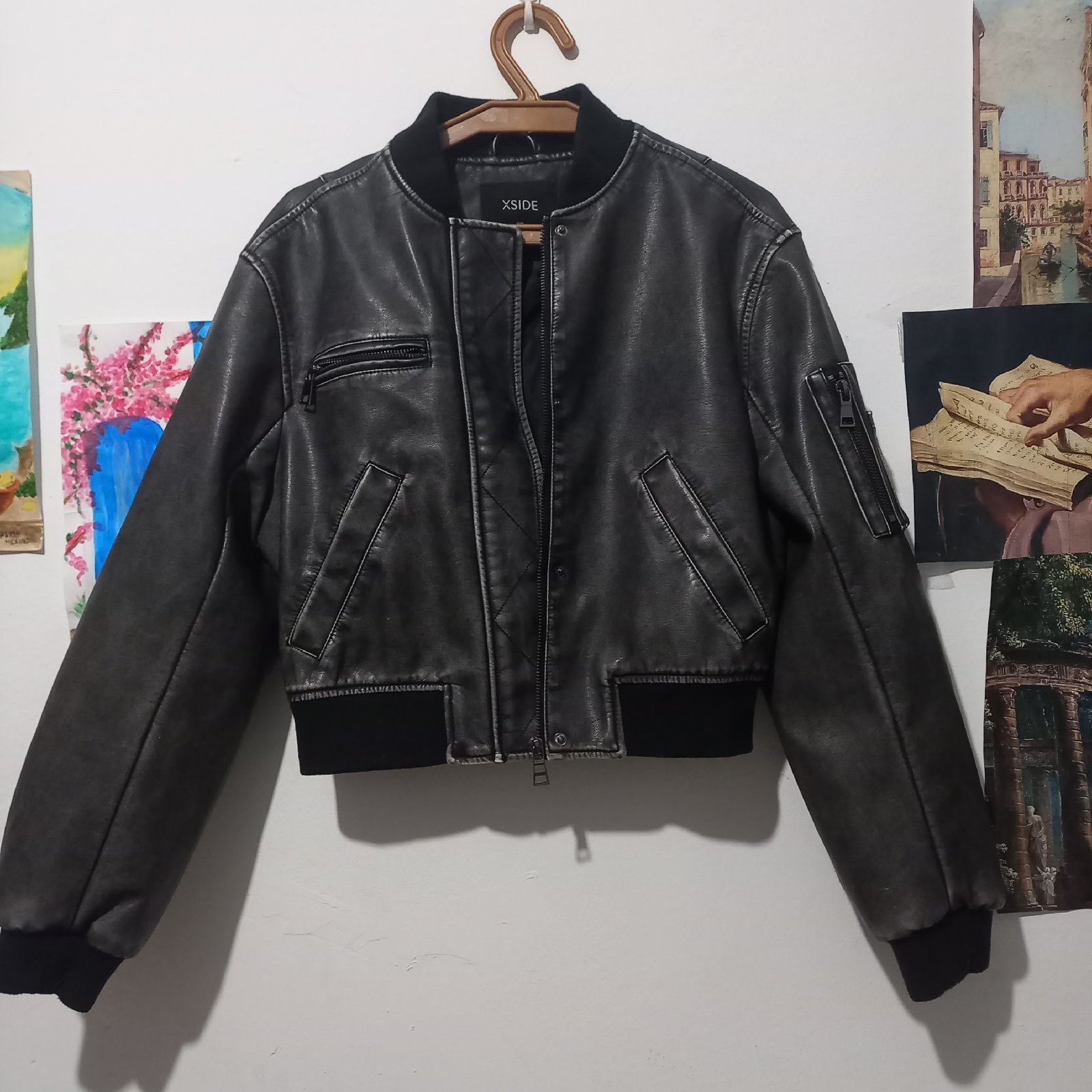 Veste cuir koton