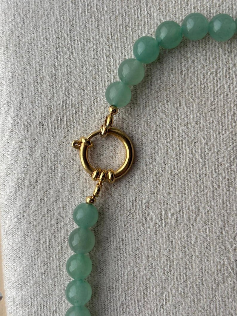 Collier green crystal 