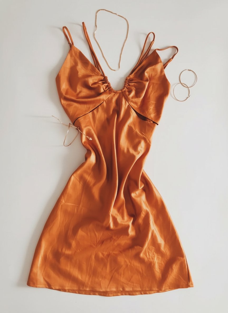 Robe satin gold 