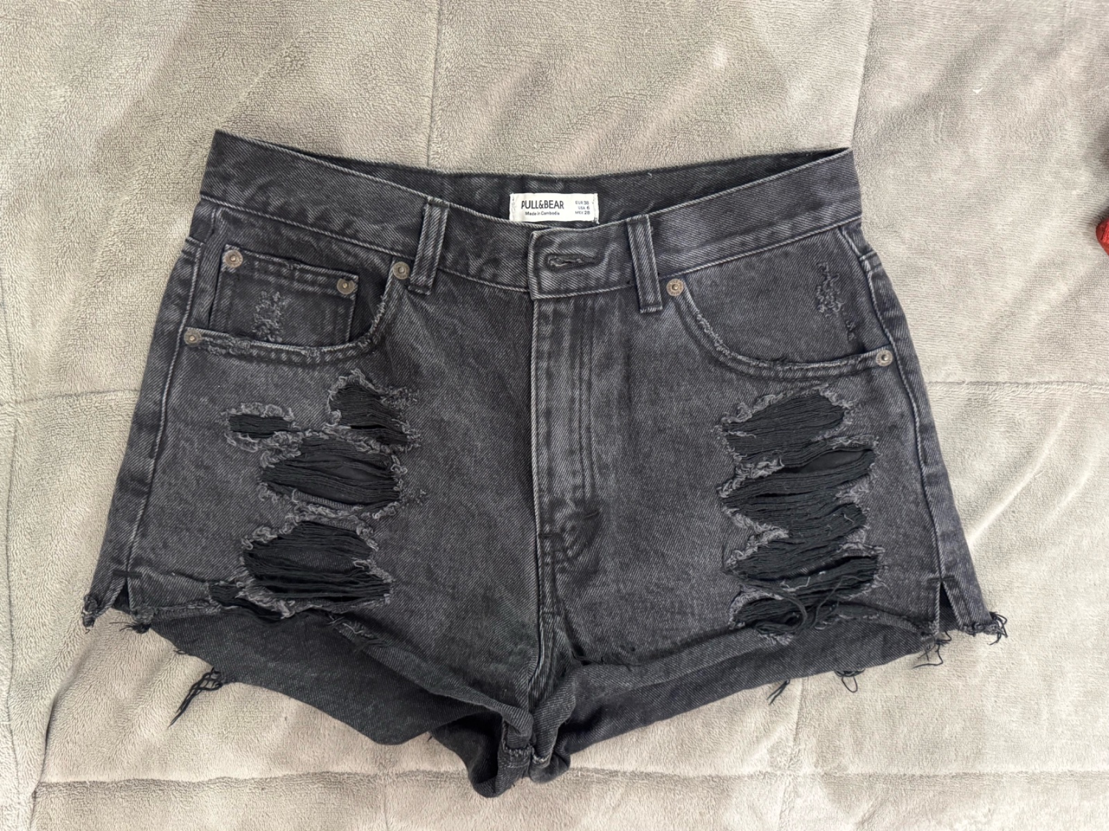 Short jean noir