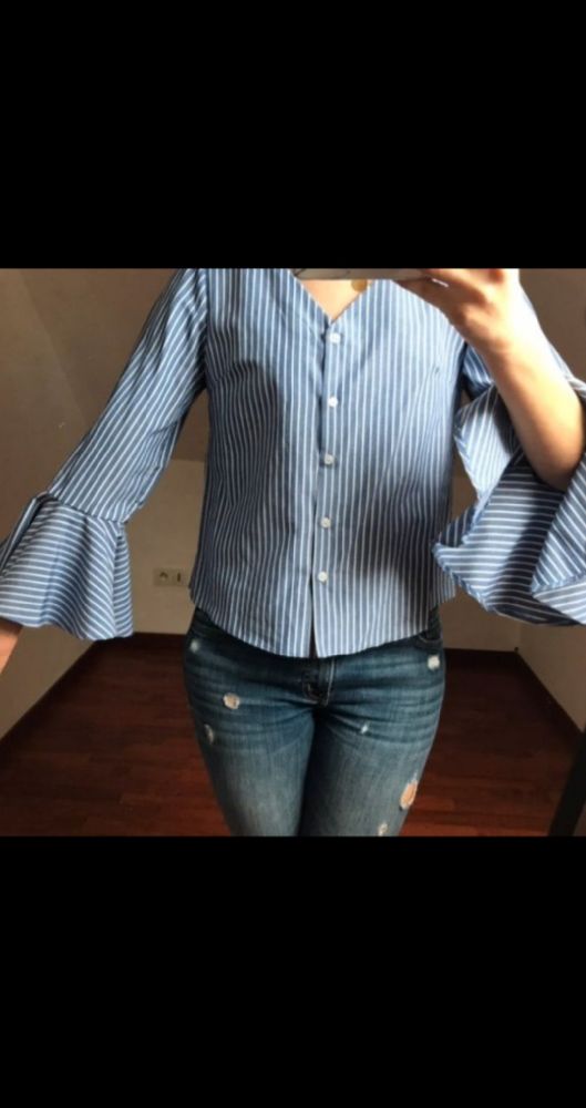 Chemise rayée en bleu 