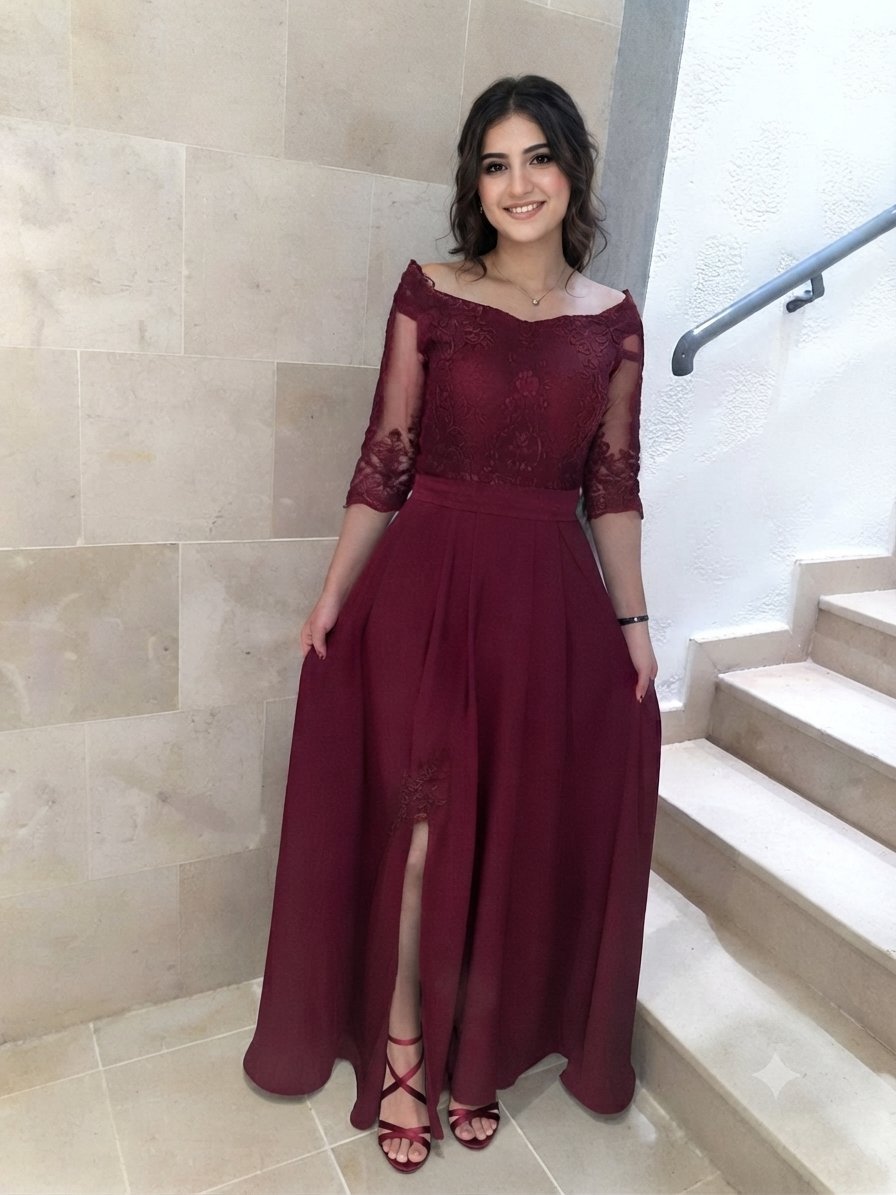 Robe rouge bordeaux 💃