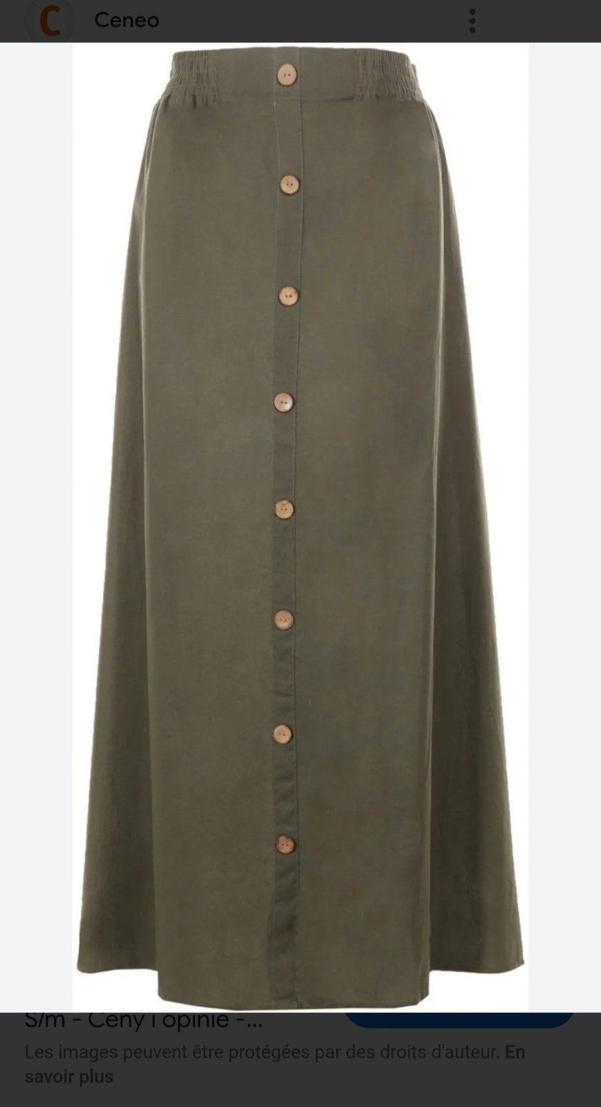 Jupe longue vert foncé 
