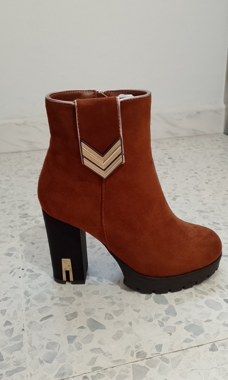 Bottines en camel