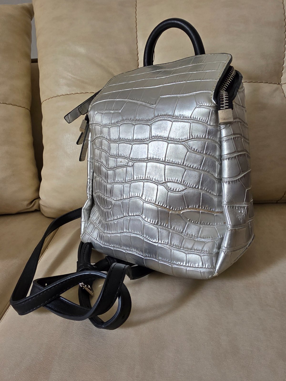 Sac à dos argenté 