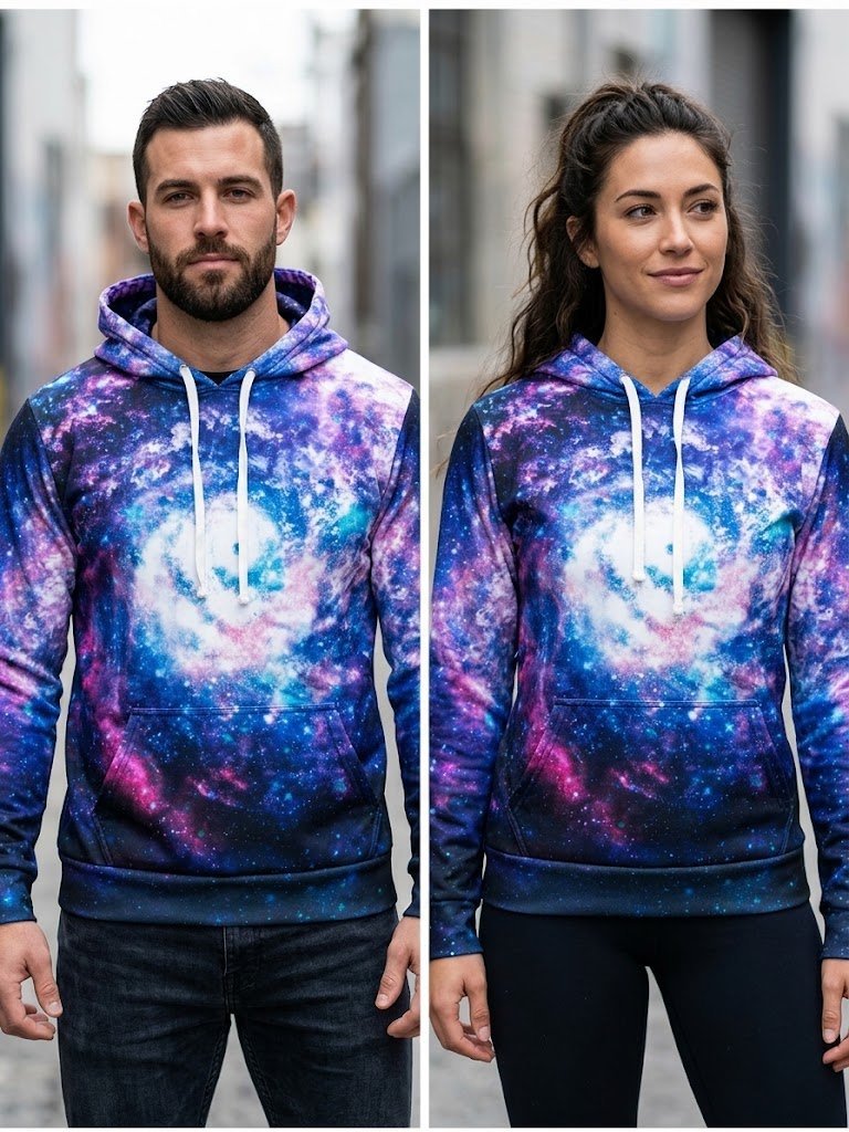 Beloved Galaxy Print Hoodie - Unisex