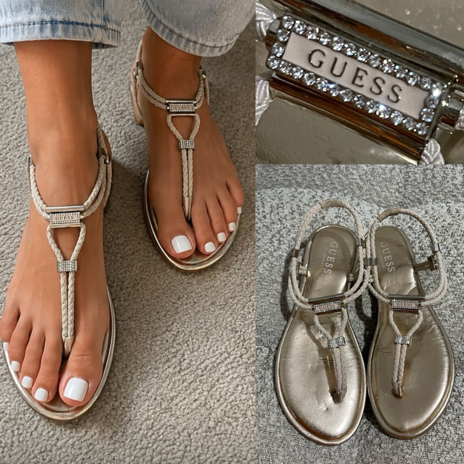 Sandales pied nu guess authentique