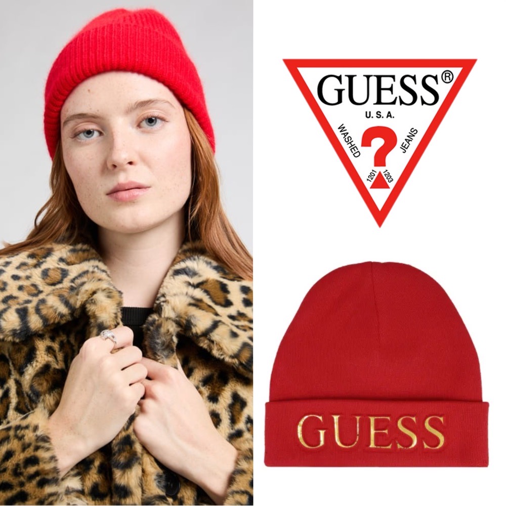 Bonnet guess rouge authentique