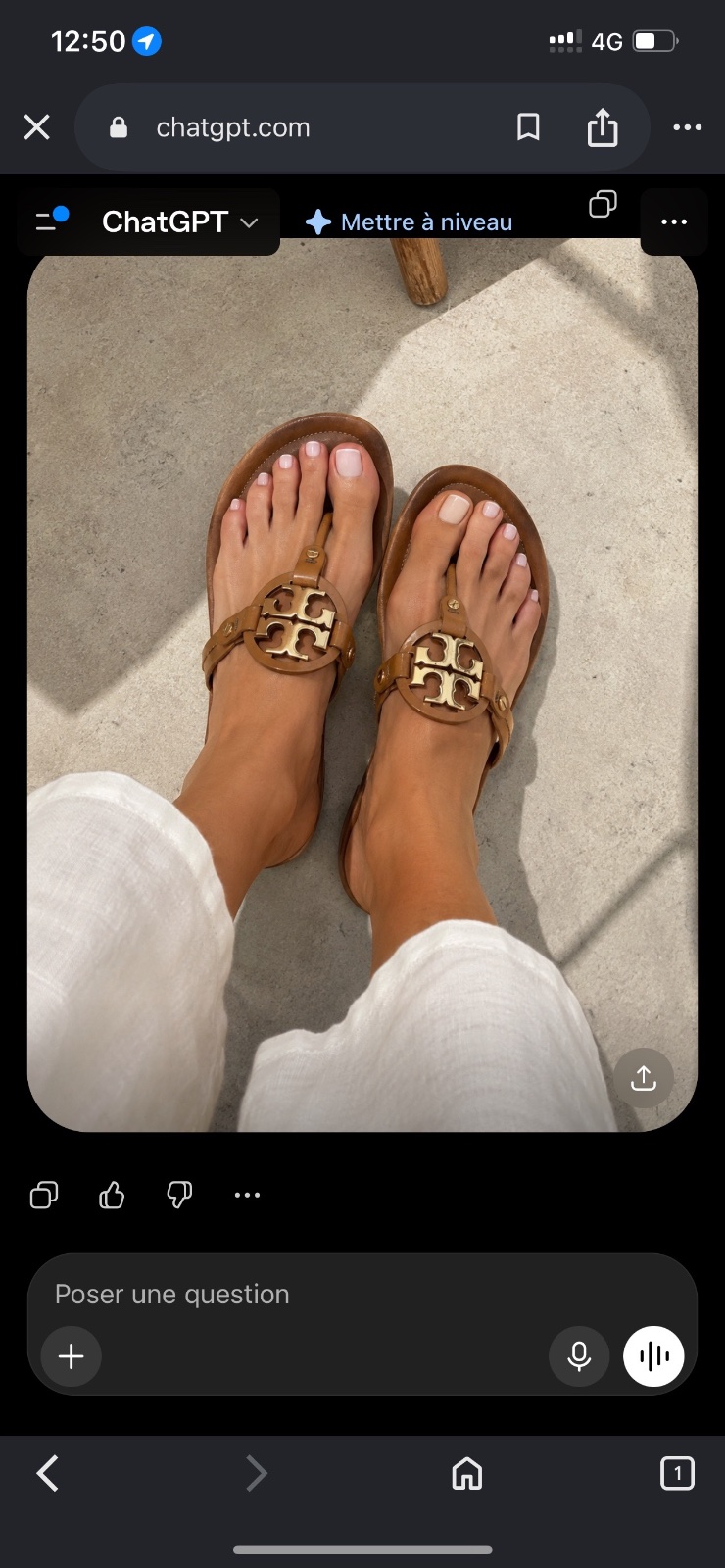 Pied nu tory burch authentique
