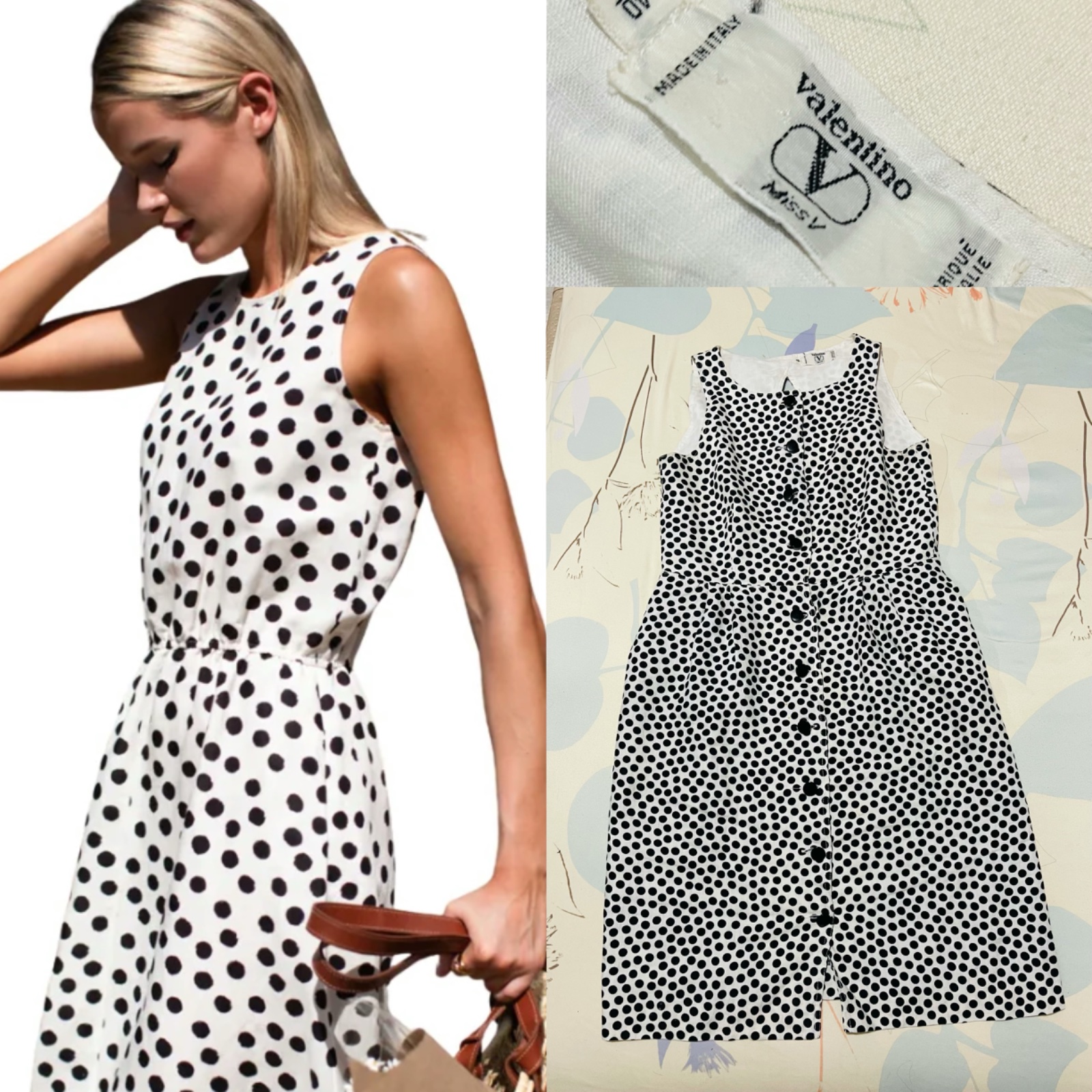Robe pointillé valentino garavani authentique