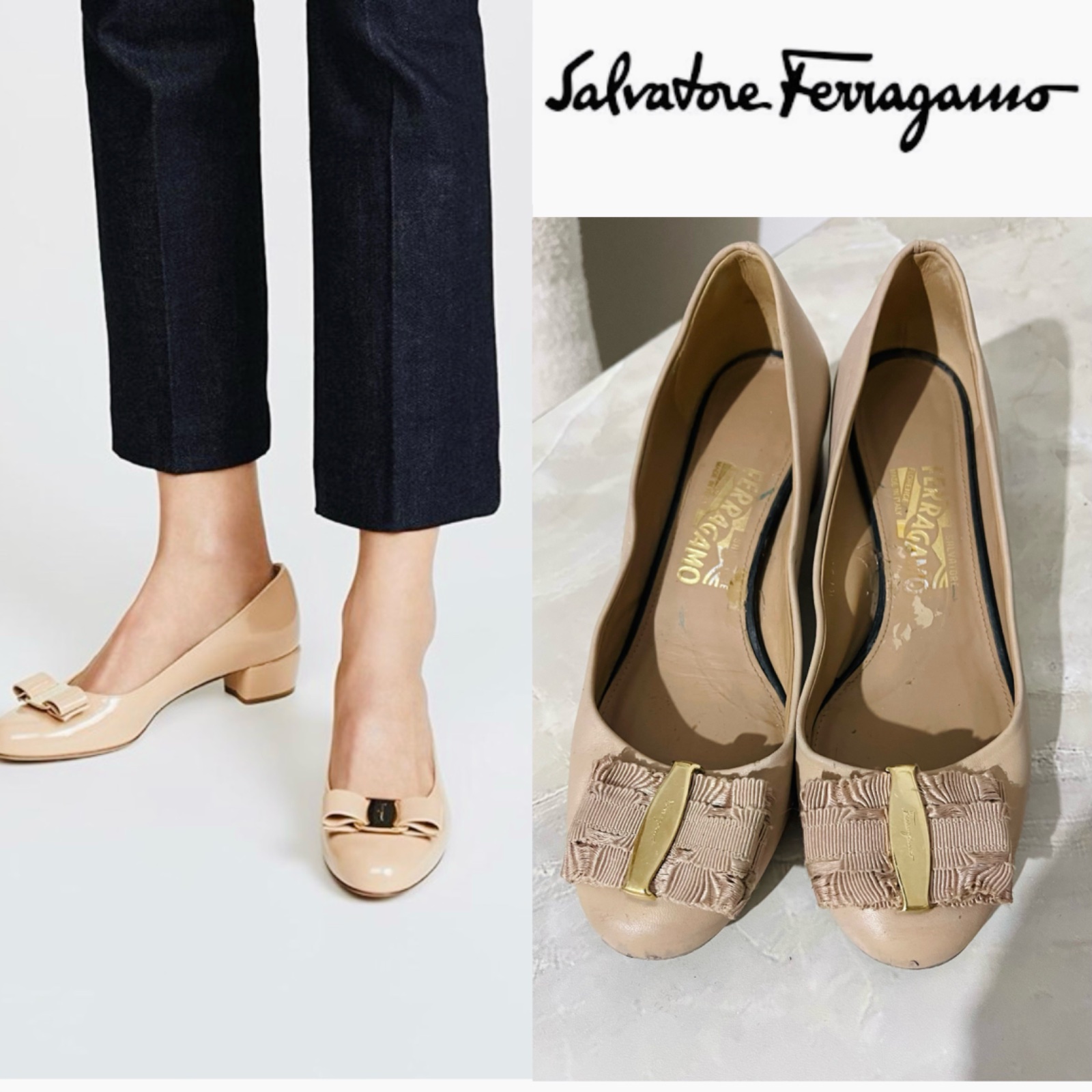 Ballerines salvatore ferragamo authentique