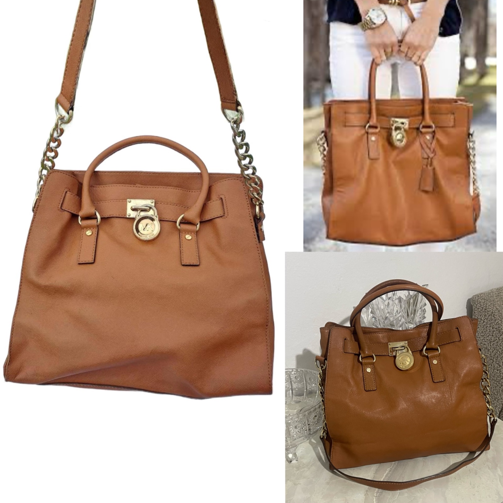 Sac michael kors hamilton cuir veritable