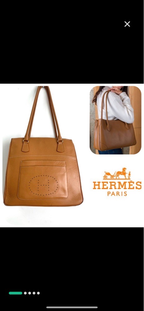 Sac hermes cuir véritable