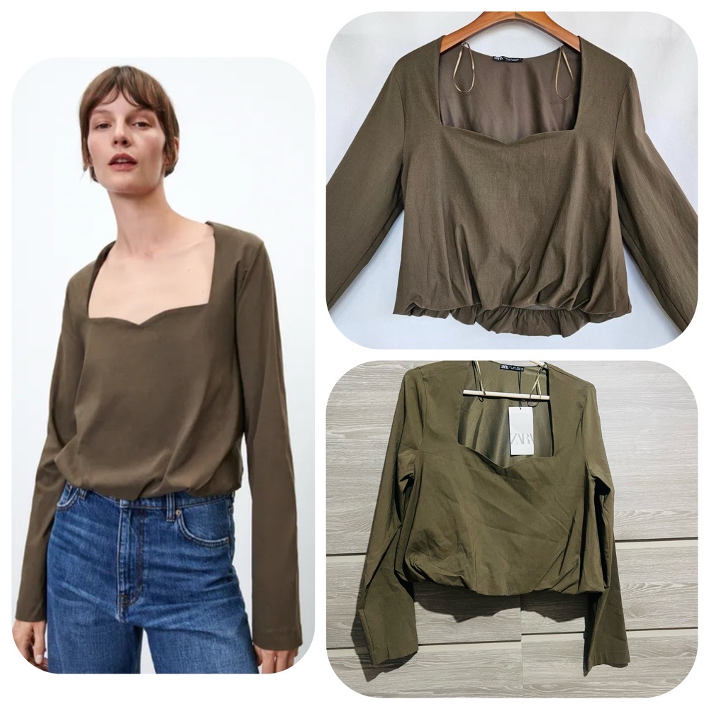 Chemise kaki zara très tendance