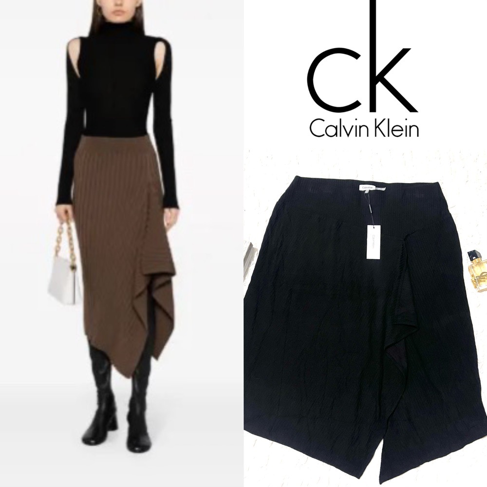 Jupe a volant noir calvin klein neuf