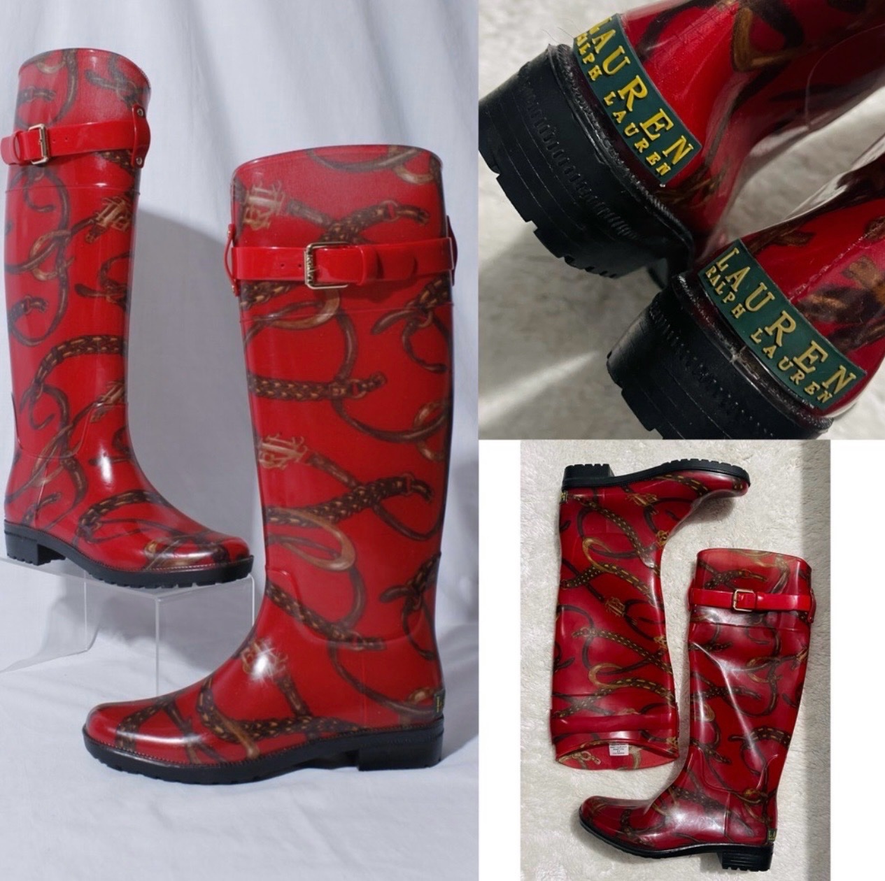 Bottes de pluie ralph lauren authentique