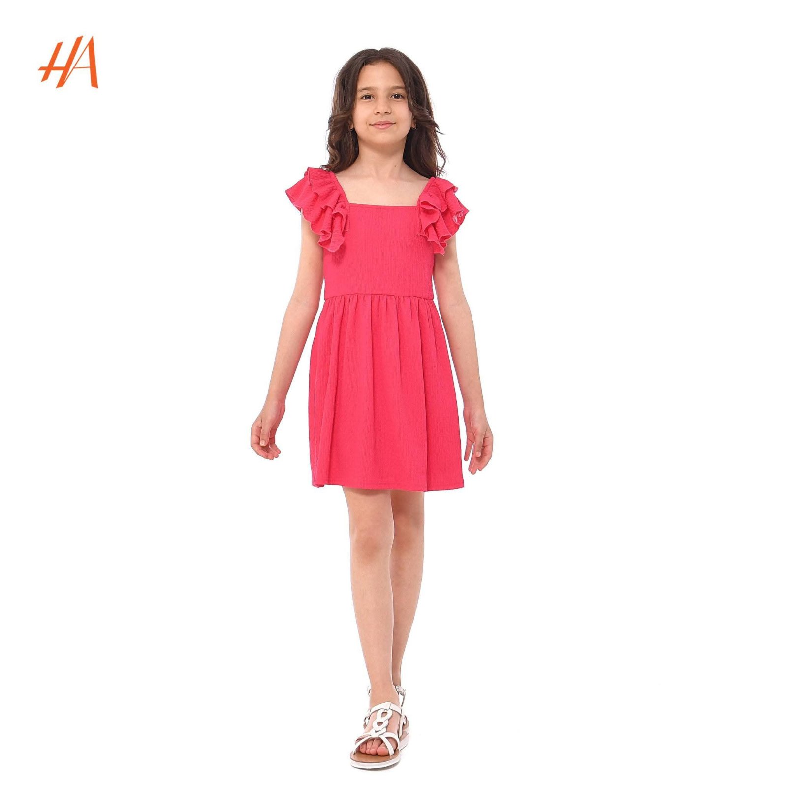 Robe fillette rose fushia 