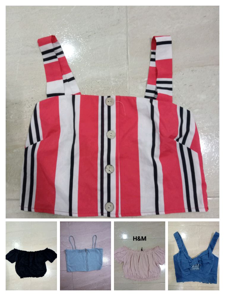 Lot de 5 crop top