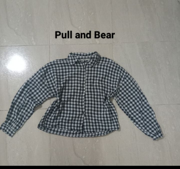 Chemise carreaux pull and bear 