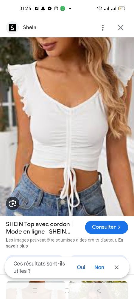Top blanc zara