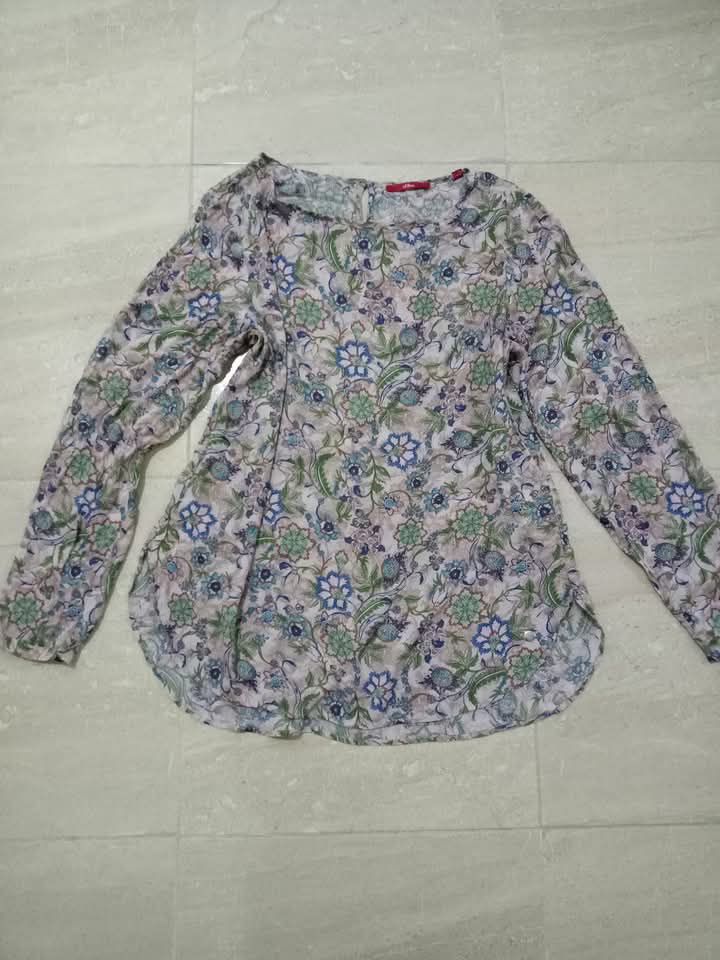 chemise fleuri rose poudré 