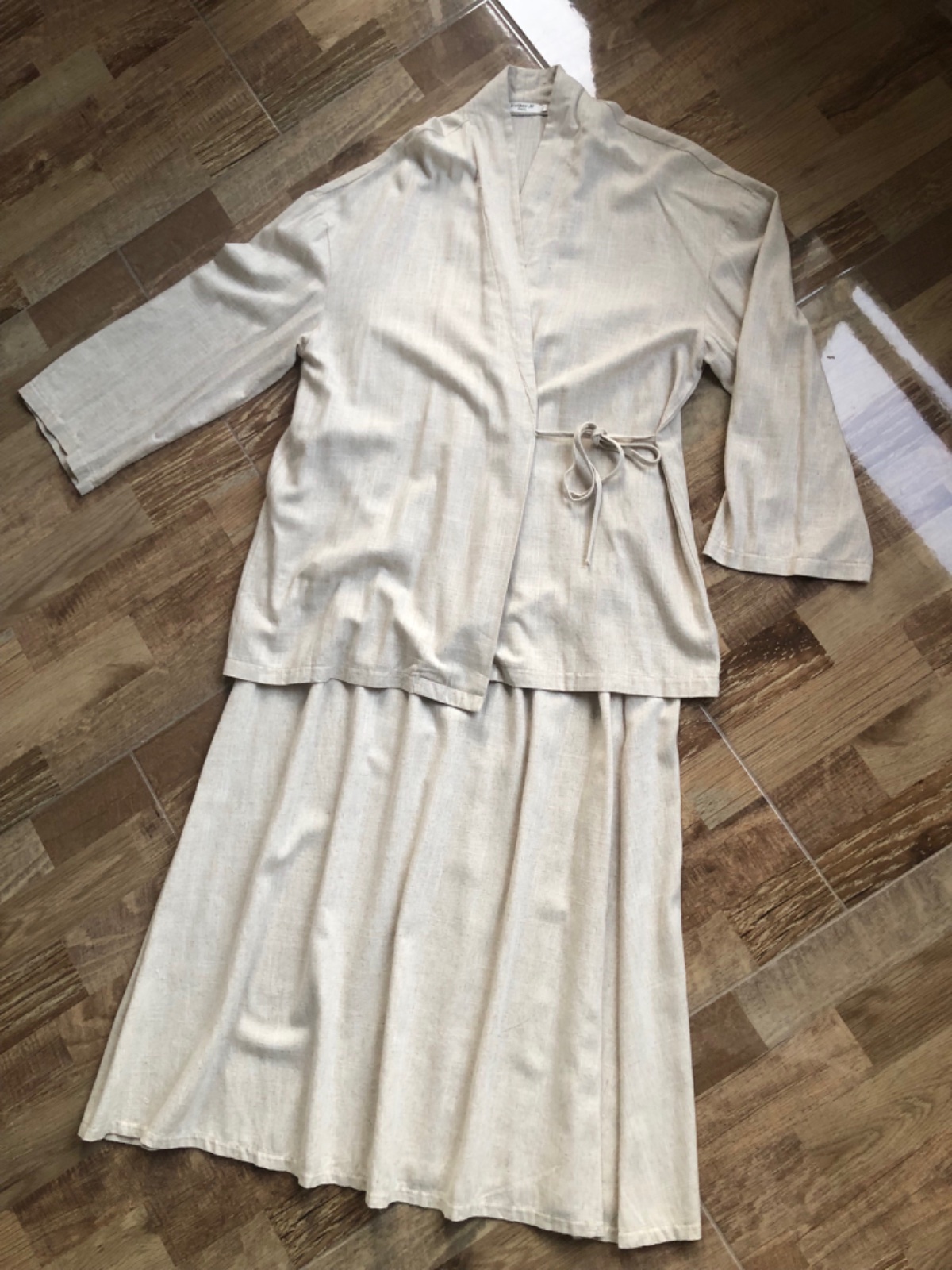 Un set beige en lin