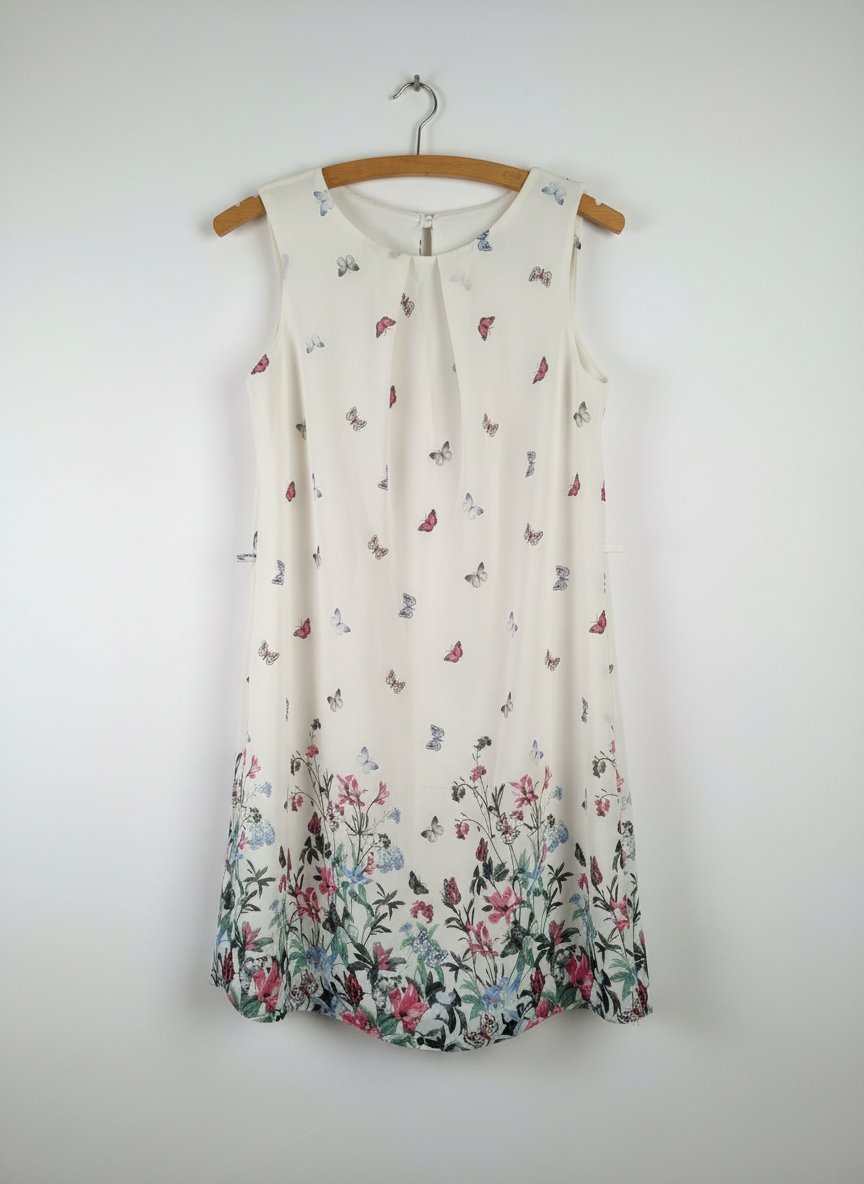 Robe imprimée fleurs et papillons 