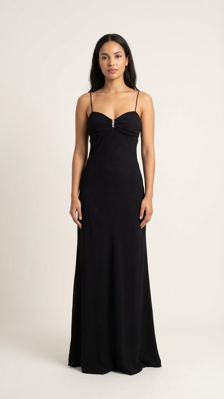 ✨ Robe longue noire élégante – Intemporelle & sophistiquée ✨