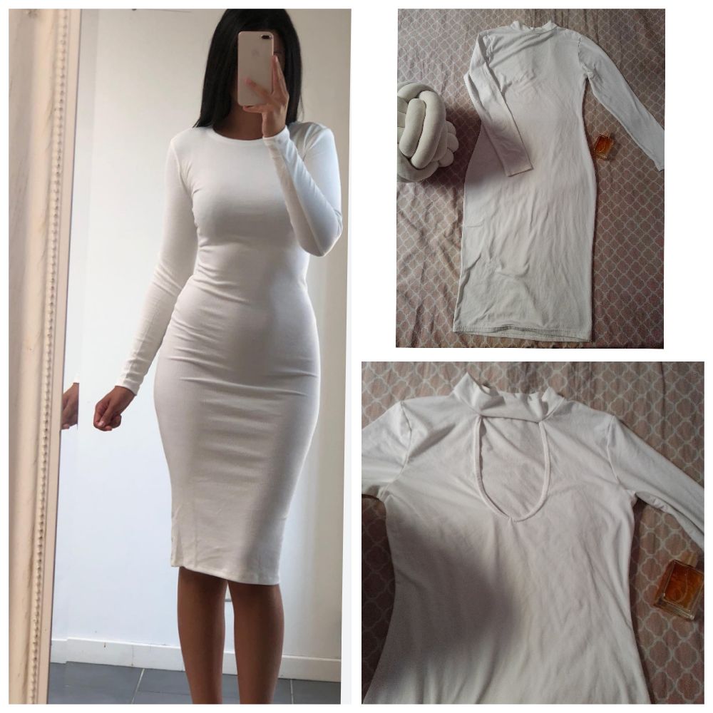 Robe blanche très chic très classe moulante 💐🌼💖💮💓🌼🌼🌸💝💓💖