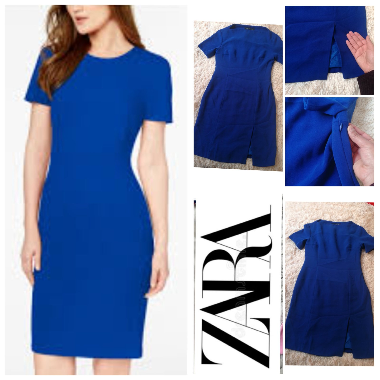 Robe Zara très chic très classe couleur tendance bleu électrique 🌺🌼🌸💐💐🌹🌸🌺