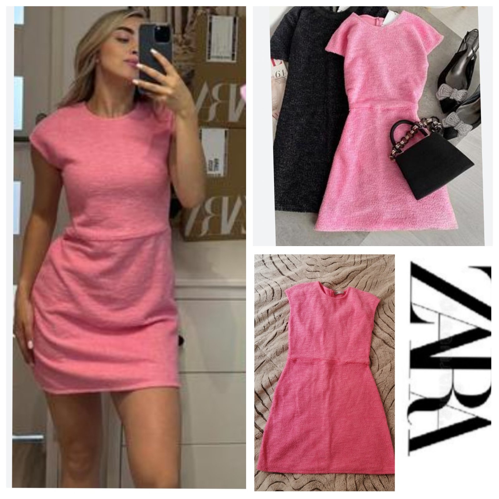 Robe rose barbie  Zara 💐🌸🌸🌸💐🌸💐🌼