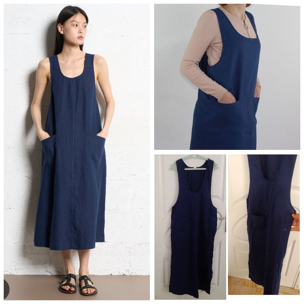 Robe style salopette Bleu très chic très classe 💕💕💓💗🌼🌼💐💐