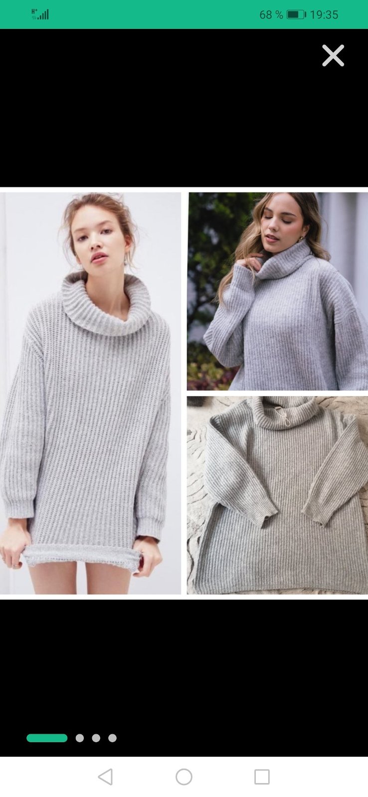 Pull gris oversize très classe très chic en promotion jusqu'à minuit profitez 🌺🌸🌼🌼💐🌹🌹🌹