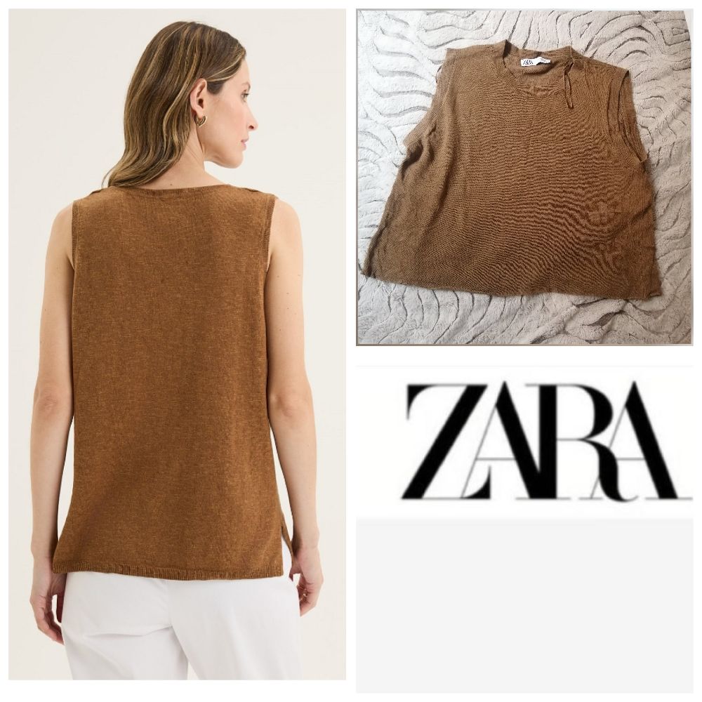 Pull sans manches zara en promotion très classe très chic 🌹🌸🌸🌼🌼🌺💓🌼🌸