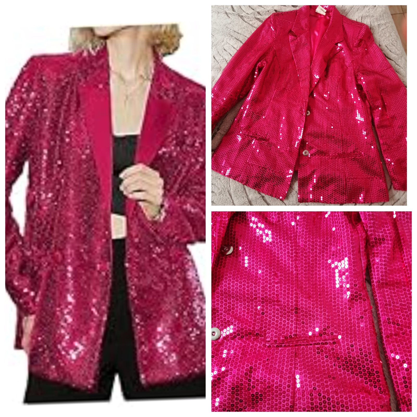 Blazer rose fushia bling bling très chic très classe en promotion 🌼🌺🌺🌸💐💐💐💐🌹